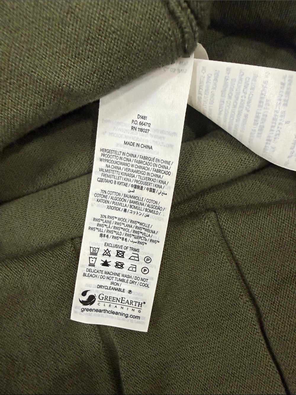 Boden Olive Green Ribbed Midi Dress - Picture 4 of 4